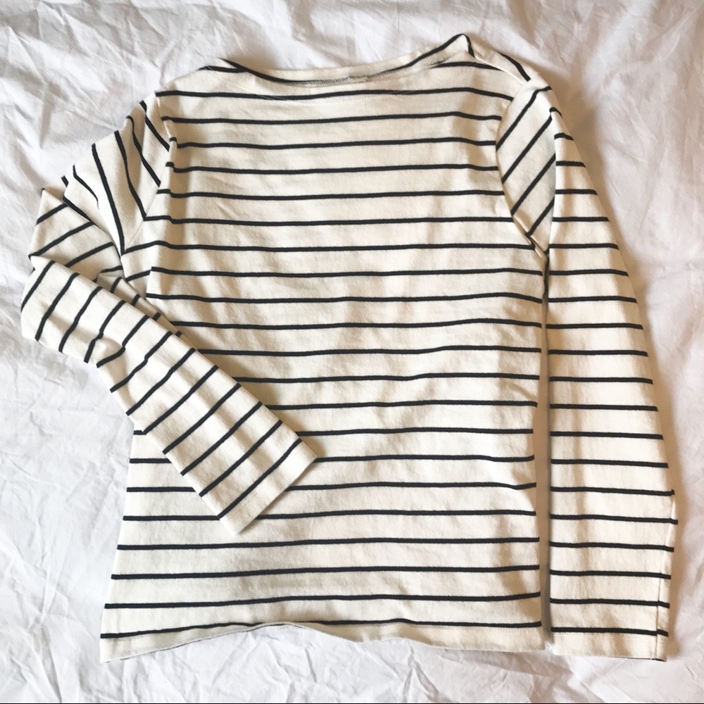 NWOT Uniqlo Boatneck Breton Stripe Shirt